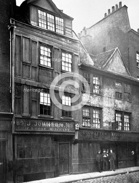 Old houses in Drury Lane, Camden, London. Creator: Unknown.