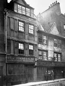 Old houses in Drury Lane, Camden, London. Creator: Unknown