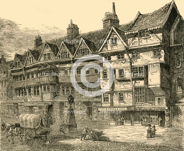 'Old Houses in Holborn near Middle Row', c1872. Creator: Unknown.