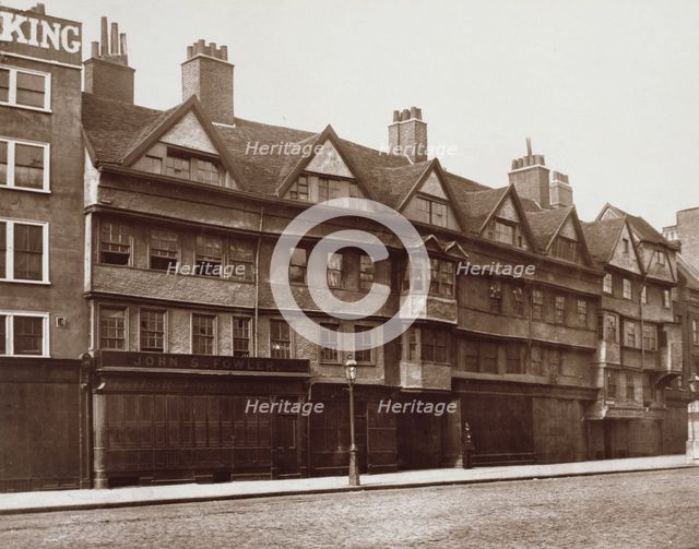 Old Houses in Holborn, c1878. Creator: Alfred & John Bool.