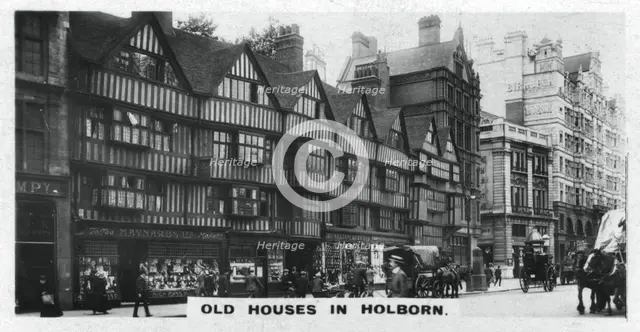 'Old Houses in Holborn', London, c1920s. Artist: Unknown