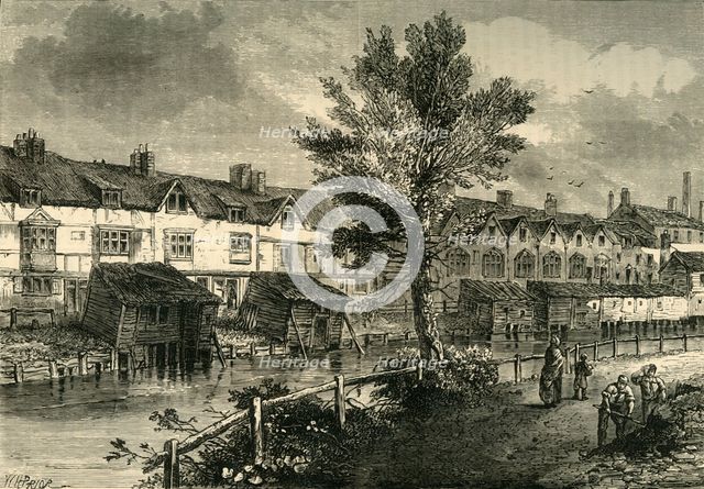 'Old Houses in London Street, Dockhead, about 1810', (c1878). Creator: Unknown.