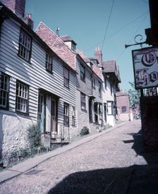 Old houses in Mermaid Street, Rye, Sussex, c1955. Creator: Arthur Charles Kirby Ware