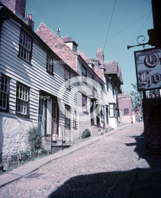 Old houses in Mermaid Street, Rye, Sussex, c1955. Creator: Arthur Charles Kirby Ware.