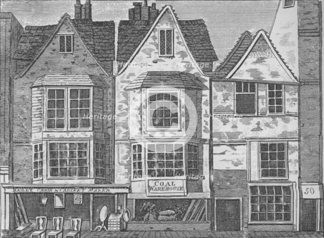 Old houses in St John Street, Clerkenwell, London, c1811 (1911). Artist: Unknown.