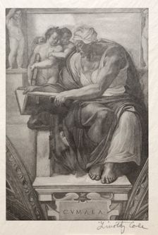 Old Italian Masters: The Cumaean Sibyl, 1888-1892. Creator: Timothy Cole (American, 1852-1931)