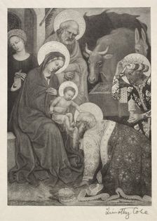 Old Italian Masters: The Adoration of the Magi, 1887. Creator: Timothy Cole (American, 1852-1931)