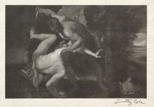 Old Italian Masters: The Death of Abel, 1892. Creator: Timothy Cole (American, 1852-1931)