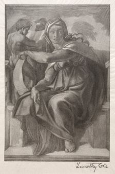 Old Italian Masters: The Delphian Sibyl, 1890. Creator: Timothy Cole (American, 1852-1931)