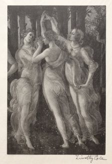 Old Italian Masters: The Three Graces, 1888-1892. Creator: Timothy Cole (American, 1852-1931)