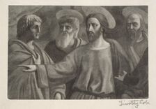 Old Italian Masters: The Tribute Money, 1888-1892. Creator: Timothy Cole (American, 1852-1931)