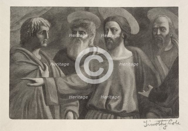 Old Italian Masters: The Tribute Money, 1888-1892. Creator: Timothy Cole (American, 1852-1931).