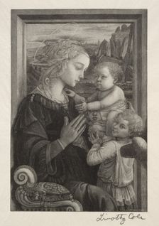 Old Italian Masters: The Virgin Adoring the Infant Christ, 1888-1892. Creator: Timothy Cole (American, 1852-1931)