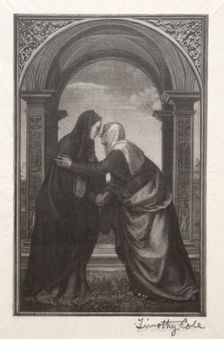 Old Italian Masters: The Visitation, 1888-1892. Creator: Timothy Cole (American, 1852-1931)