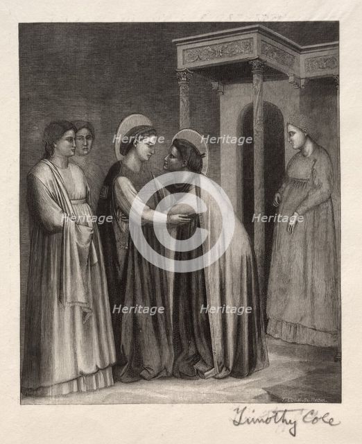 Old Italian Masters: The Visitation, 1888-1892. Creator: Timothy Cole (American, 1852-1931).