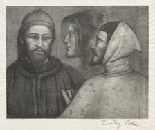 Old Italian Masters: Three Heads, 1885. Creator: Timothy Cole (American, 1852-1931)