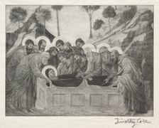 Old Italian Masters: Burial of the Virgin, 1888-1892. Creator: Timothy Cole (American, 1852-1931)