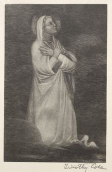 Old Italian Masters: Figure of the Virgin, 1888-1892. Creator: Timothy Cole (American, 1852-1931)