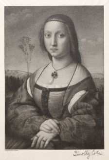 Old Italian Masters: Maddalena Doni, 1888-1892. Creator: Timothy Cole (American, 1852-1931)