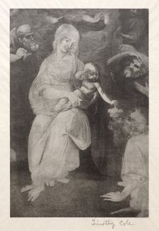 Old Italian Masters: Madonna and Child, 1888-1892. Creator: Timothy Cole (American, 1852-1931)