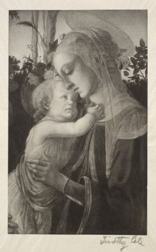 Old Italian Masters: Madonna and Child, 1890. Creator: Timothy Cole (American, 1852-1931)