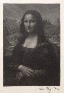 Old Italian Masters: Mona Lisa, 1888-1892. Creator: Timothy Cole (American, 1852-1931)