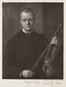 Old Italian Masters: Portrait of Timothy Cole (Man with Violin), 1892. Creator: Timothy Cole (American, 1852-1931)