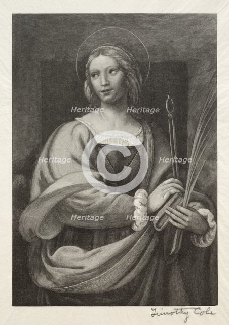 Old Italian Masters: St. Apollonia, 1888-1892. Creator: Timothy Cole (American, 1852-1931).