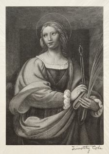 Old Italian Masters: St. Apollonia, 1888-1892. Creator: Timothy Cole (American, 1852-1931)