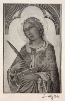 Old Italian Masters: St. Catherine of Alexandria, 1888-1892. Creator: Timothy Cole (American, 1852-1931)