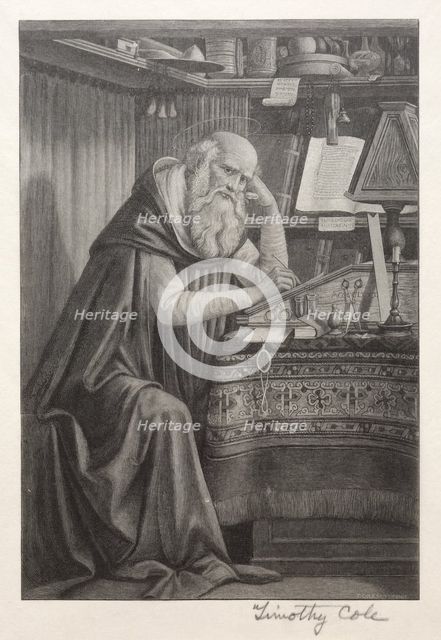 Old Italian Masters: St. Jerome, 1888-1892. Creator: Timothy Cole (American, 1852-1931).
