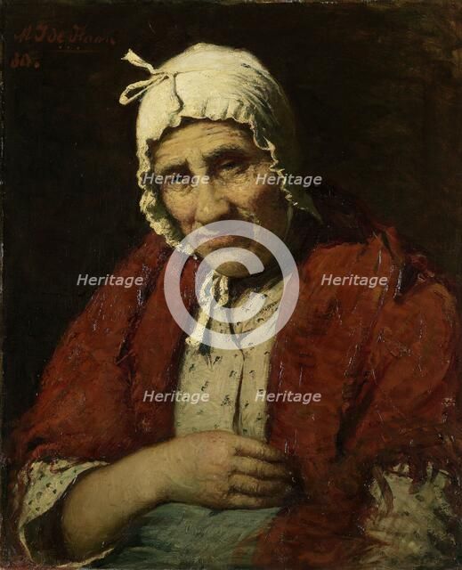 Old Jewish Woman, 1880. Creator: Meijer Isaac de Haan.