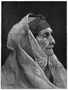 Old Jewish woman of Cairo, Egypt, 1882. Creator: George Montbard