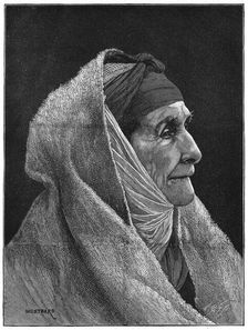 Old Jewish woman of Cairo, Egypt, 1882. Creator: George Montbard