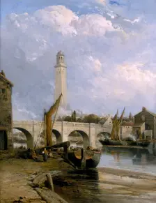 Old Kew Bridge c1880. Creator: James Webb