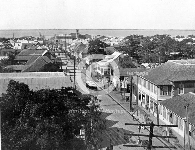 Old King Street looking south, Kingston, Jamaica, c1905.Artist: Adolphe Duperly & Son