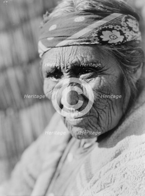 Old Klamath woman, c1923. Creator: Edward Sheriff Curtis.
