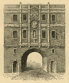 Old Lud Gate, from a print published about 1750 (1897). Creator: Unknown
