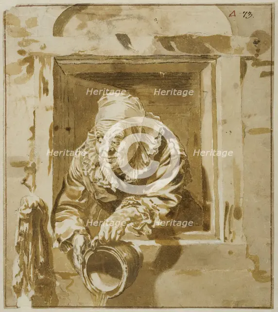 Old lady in window. Creator: Jan de Bisschop.