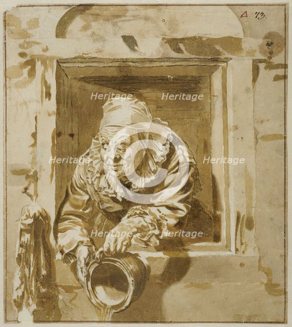 Old lady in window. Creator: Jan de Bisschop.