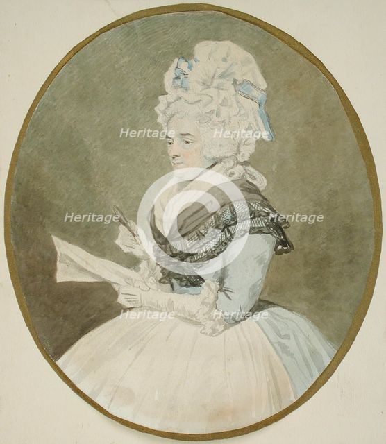 Old Lady with Magnifying Glass, between 1750 and 1824. Creator: John Downman.
