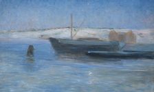 Old Lighters in the Entrance to Stockholm, late 19th-early 20th century. Creator: Karl Nordström