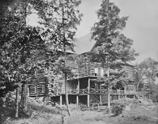 "Old Log Cabin," Lake Placid, Adirondacks, New York c1897. Creator: Unknown