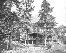 Old Log Cabin, Lake Placid, Adirondacks, New York State, USA, c1900. Creator: Unknown
