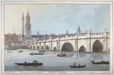 Old London Bridge, 1795. Artist: Joseph Constantine Stadler