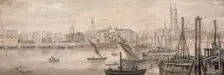 Old London Bridge, 1826. Artist: F Jackson