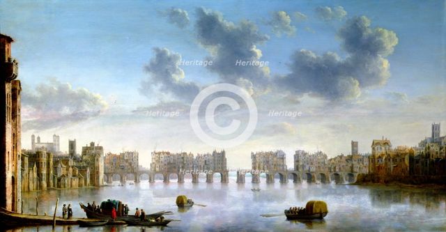 Old London Bridge, c1630. Creator: Claude Jongh.
