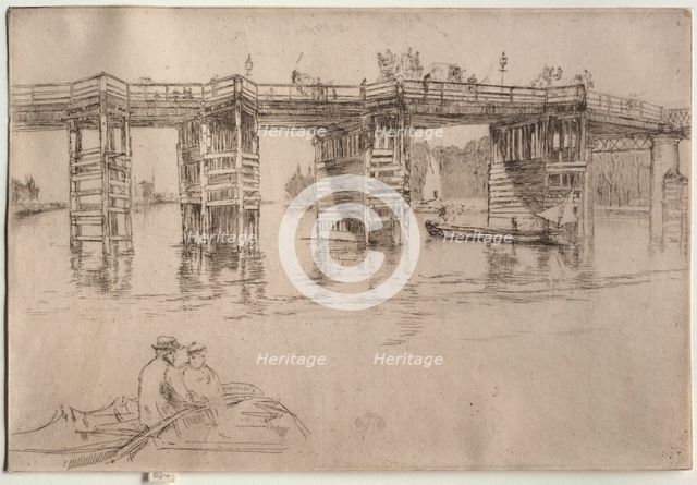 Old Putney Bridge, 1879. Creator: James McNeill Whistler (American, 1834-1903).