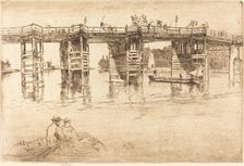 Old Putney Bridge, 1879. Creator: James Abbott McNeill Whistler