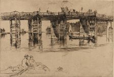 Old Putney Bridge, 1879. Creator: James Abbott McNeill Whistler